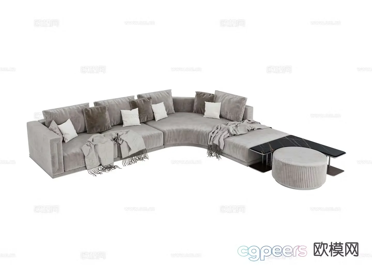 Longhi-Atar corner sofa multiplayer sofa 3d model
