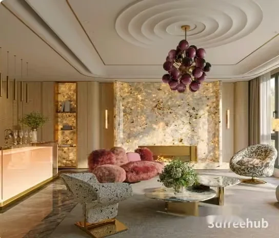 Modern Living Room 3D Model – 20841 – VRAY Render