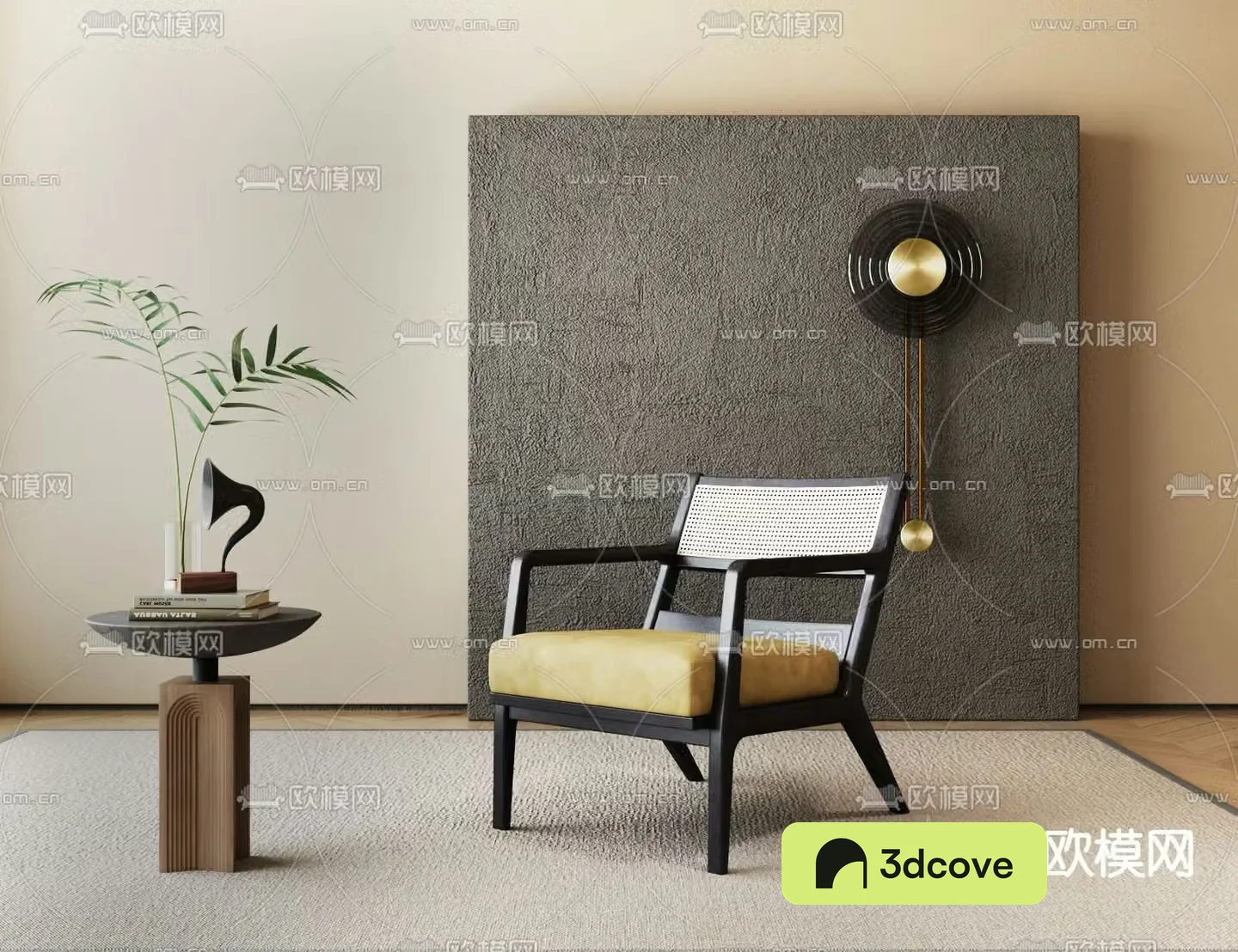 Wasabi chair leisure chair table 3d model