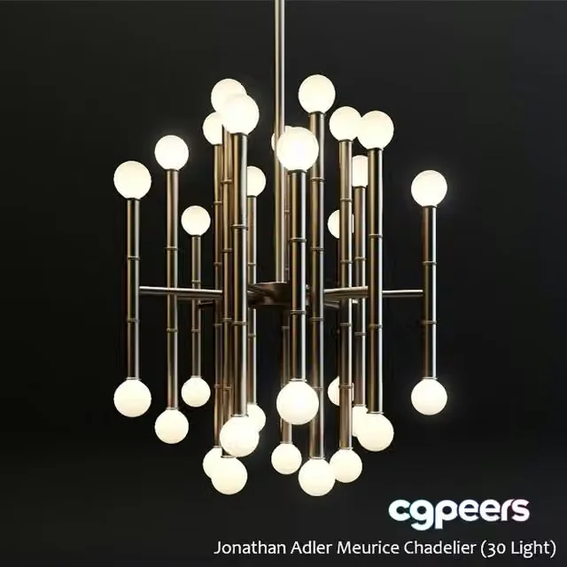 3ds Max Free – Jonathan Adler Meurice Chandelier (30 Light)