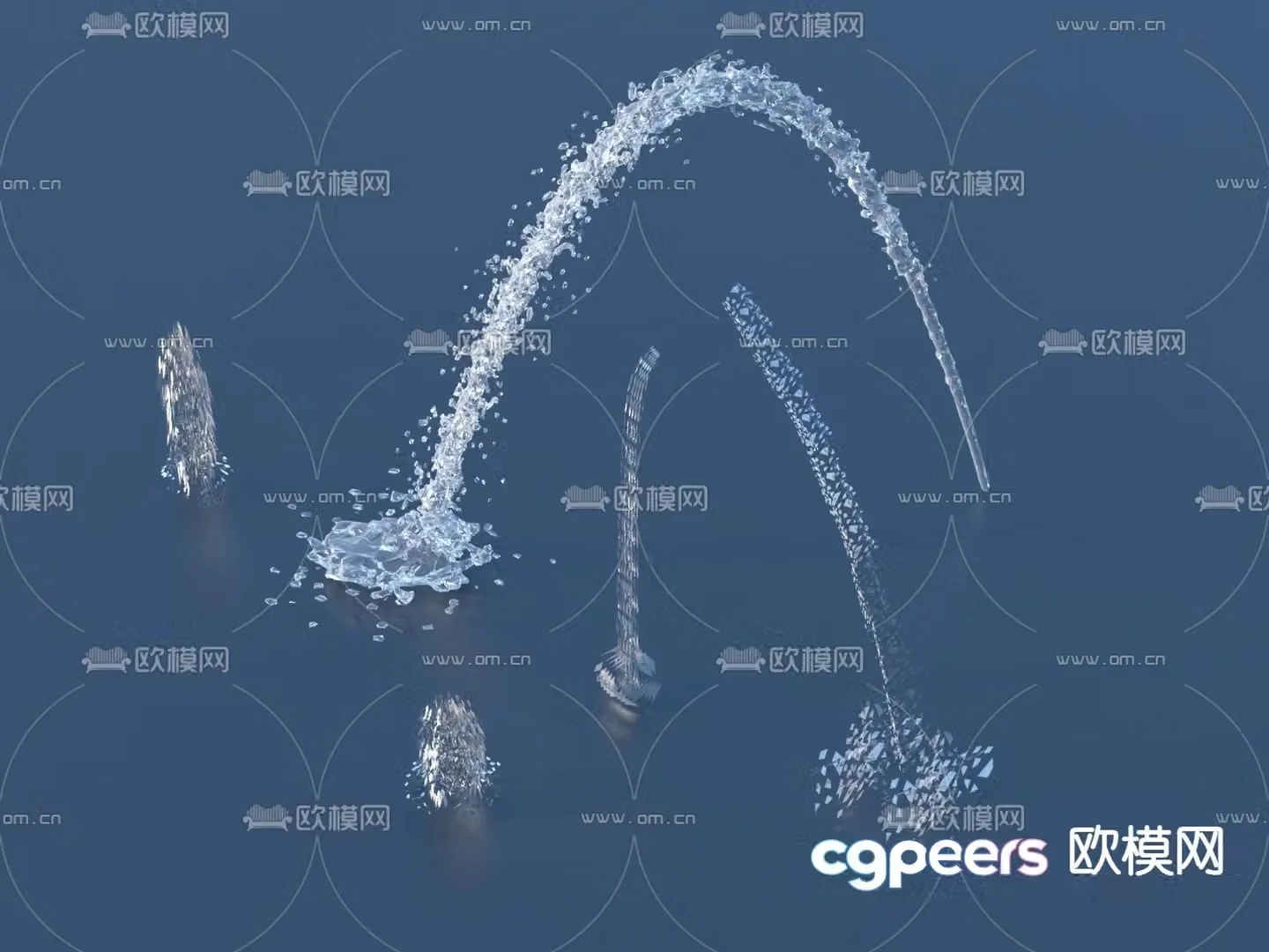 fountain fountain waterscape 3d model