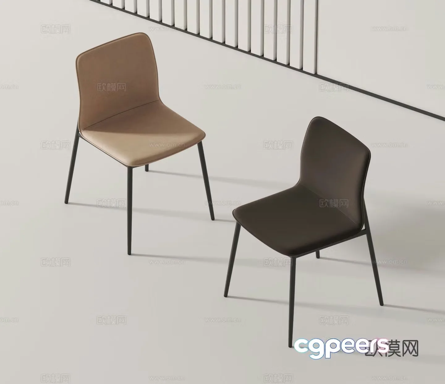 Modern chair dining chair 3d model