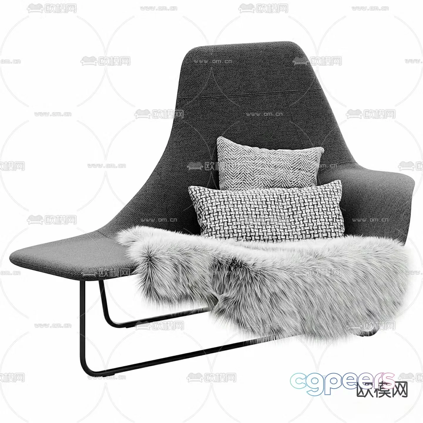 Modern chaise longue 3d model
