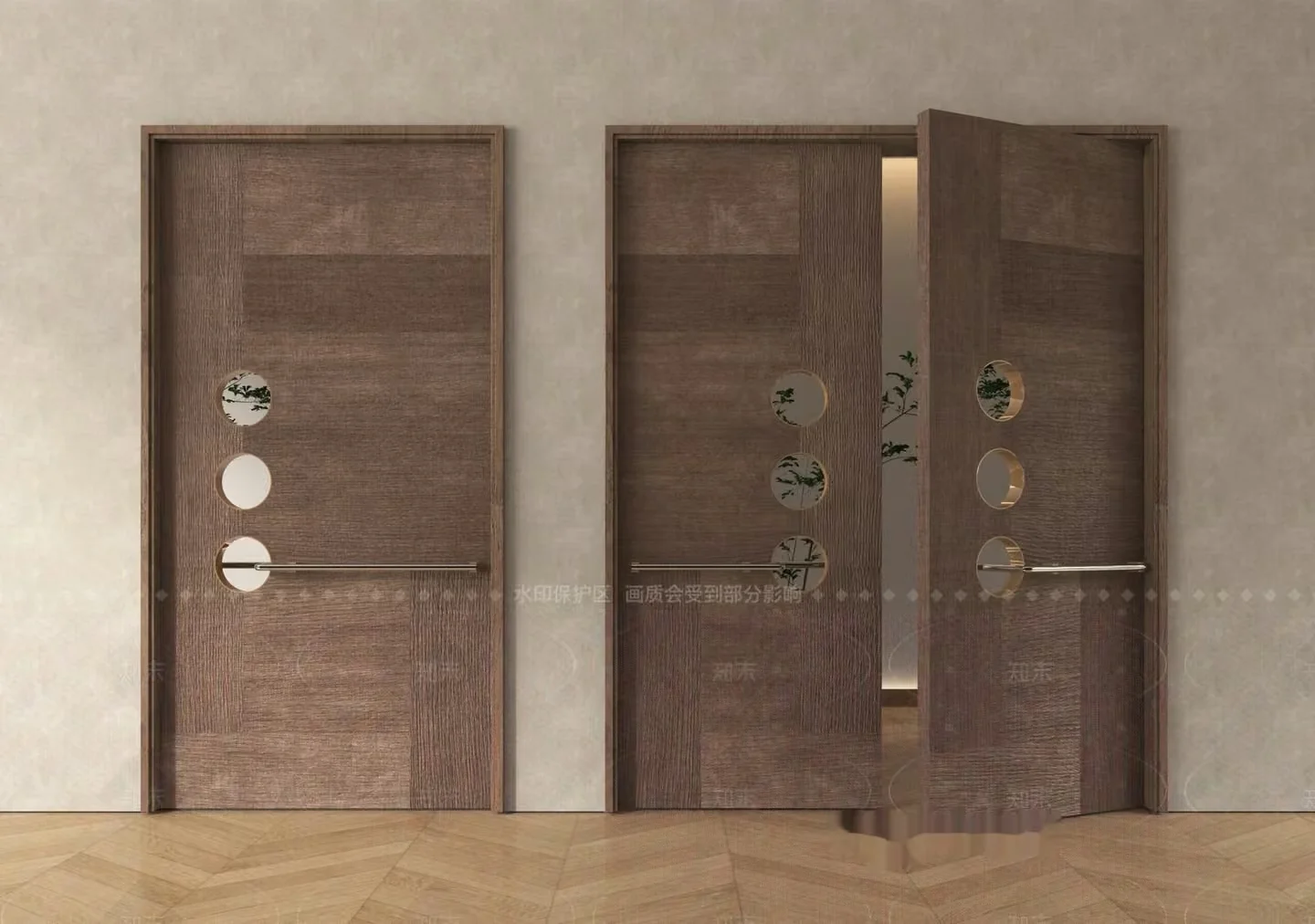 Modern Wooden Doors 3D Model – 1336 – VRAY Render
