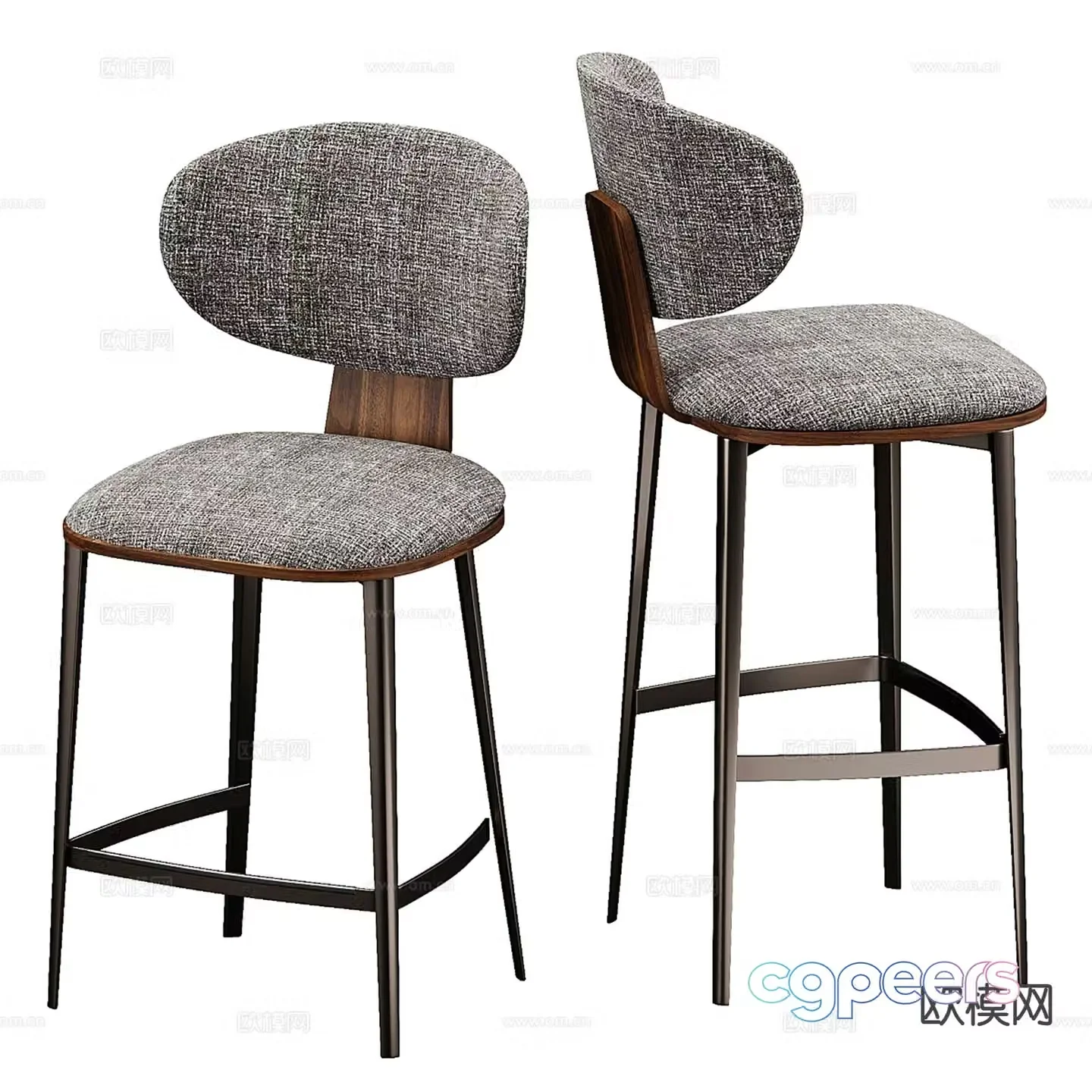 Modern bar stool bar stool high stool 3d model