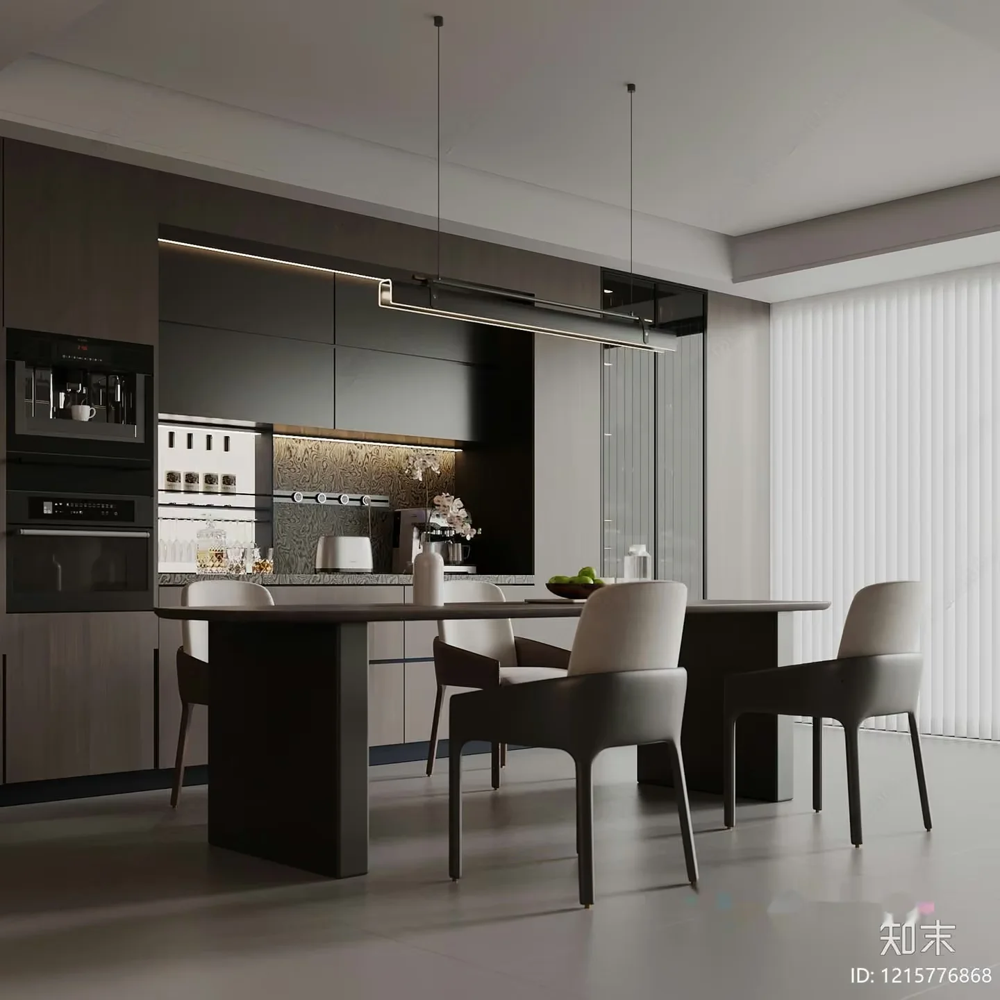 Modern Dining Room 3D Model – 15610 – VRAY Render