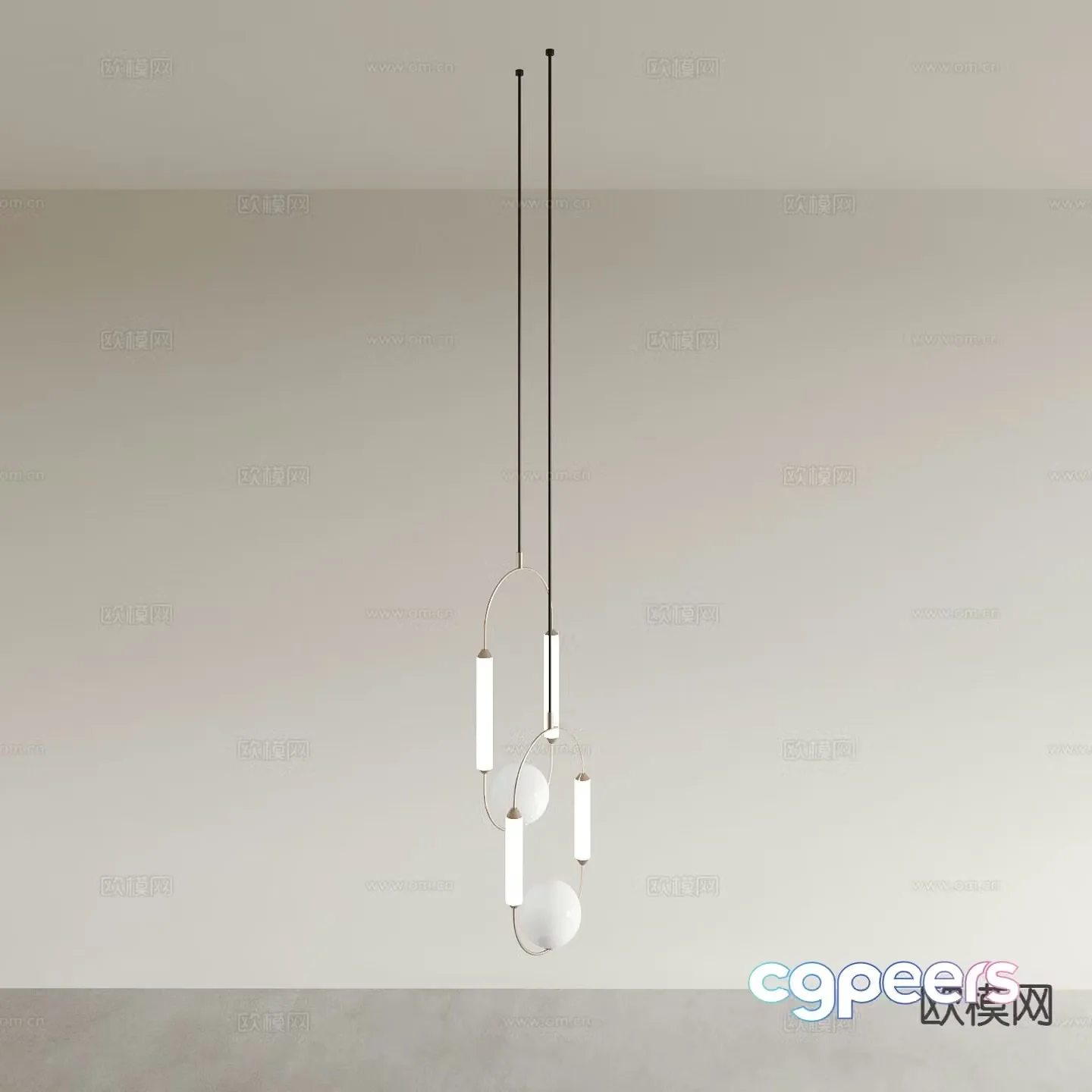 Light luxury chandelier restaurant chandelier bar chandelier 3D model