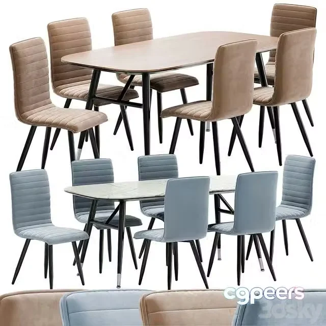 3ds Max Free – Mako dining chair and Catania table