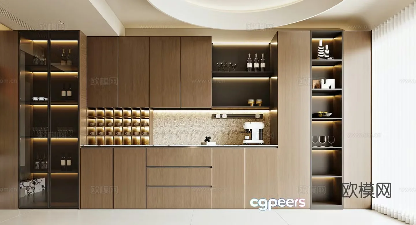 Italian modern sideboard 3D model