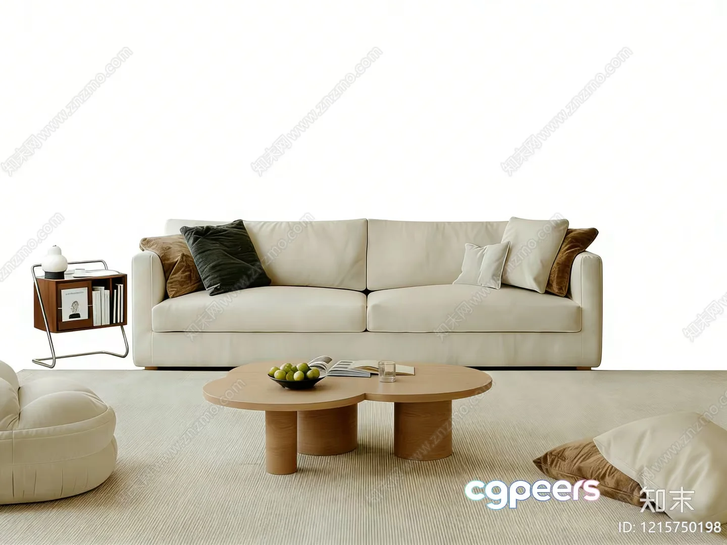 A Minimalist Living Room 3D Model – 18316 – VRAY Render
