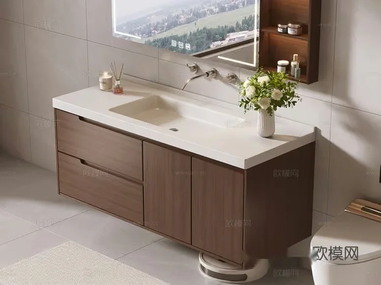 Modern Bathroom Vanity 3D Model – 16256 – VRAY Render