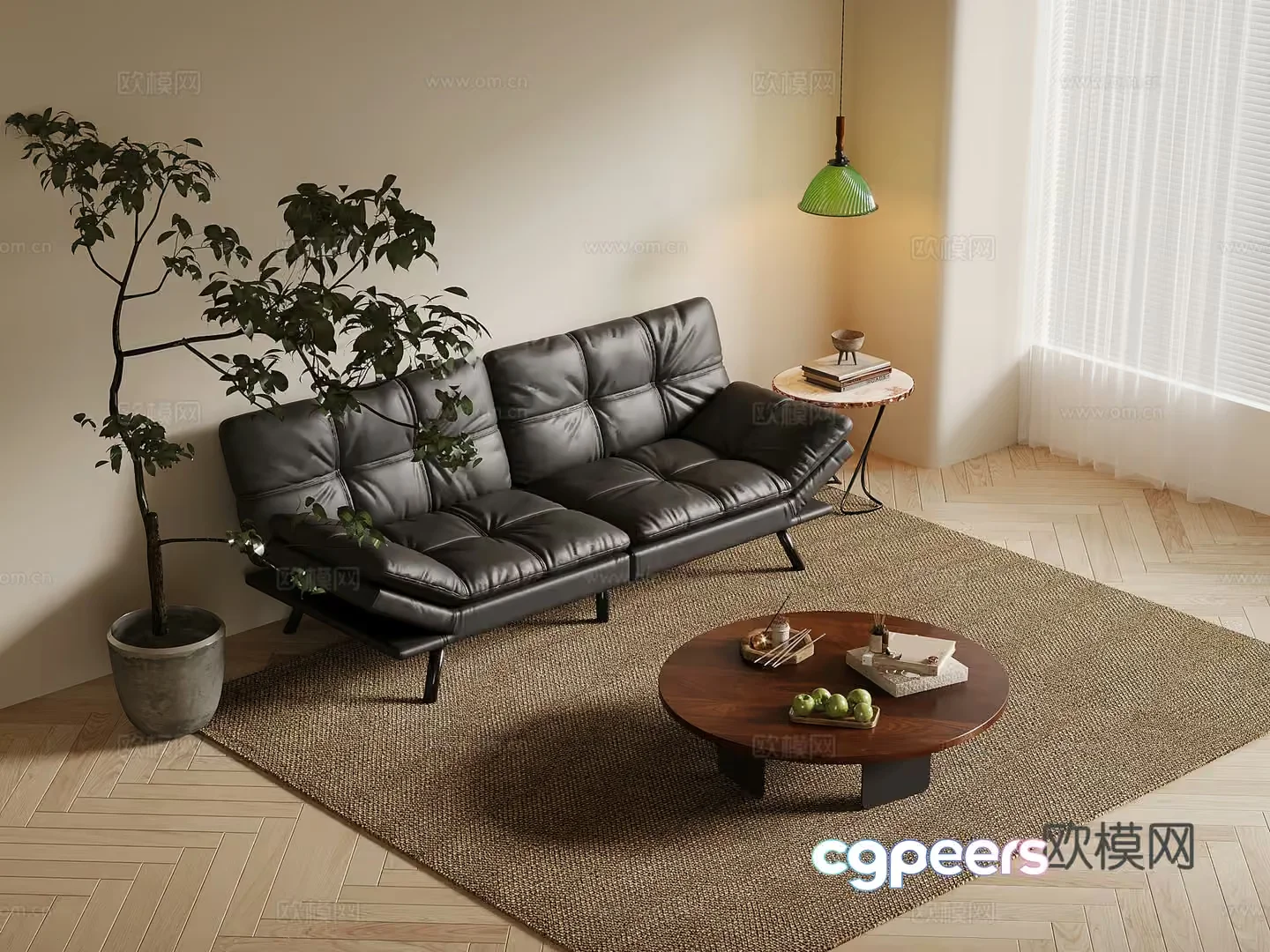 Modern Living Room 3D Model – 4082 – VRAY Render