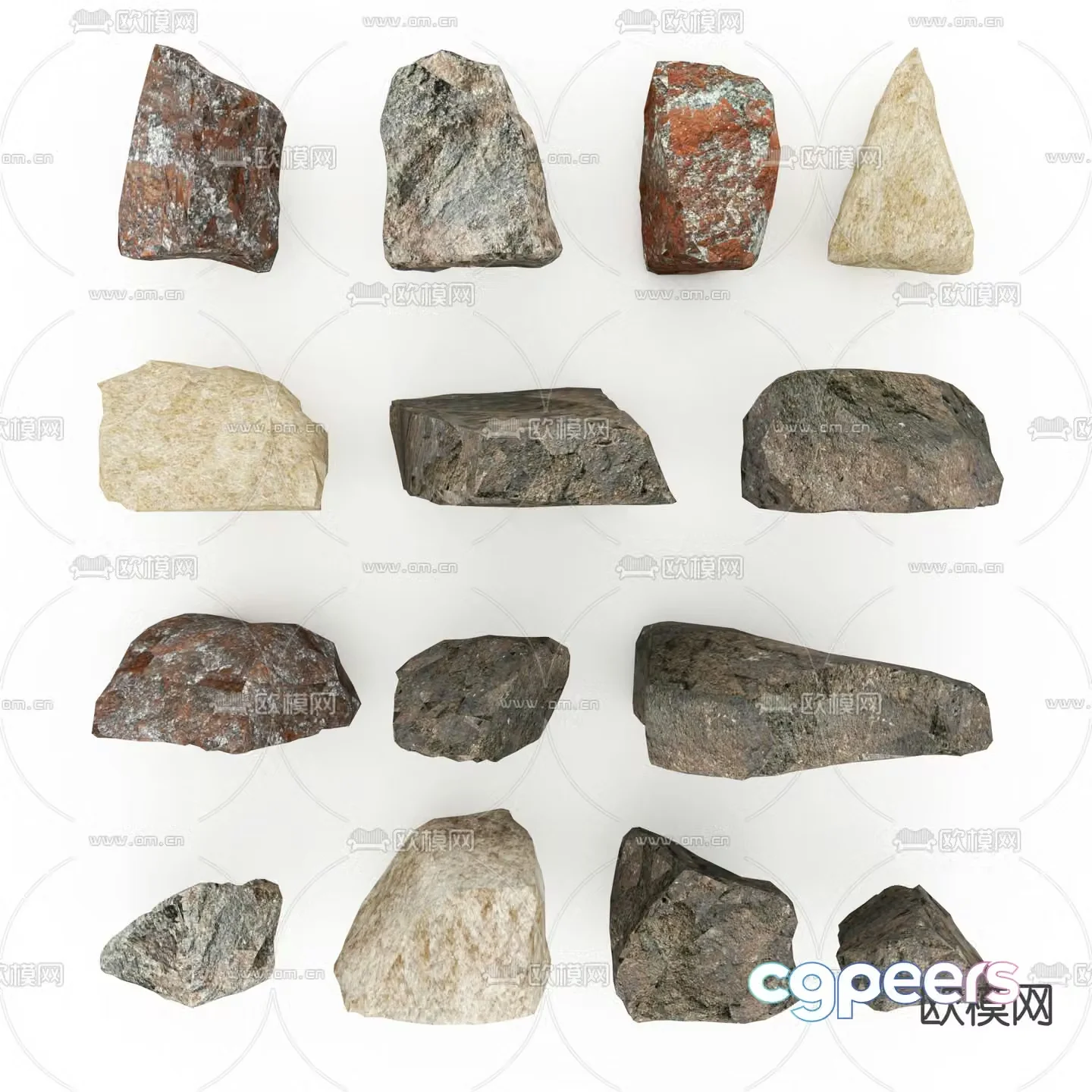stone landscape stone rock 3d model
