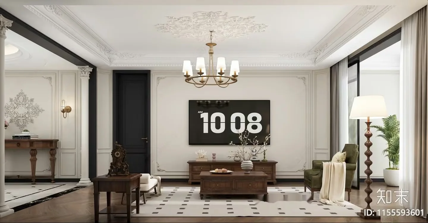 Modern Living Room 3D Model – 9472 – VRAY Render