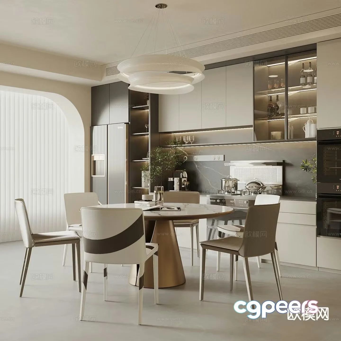 Modern restaurant 3d model