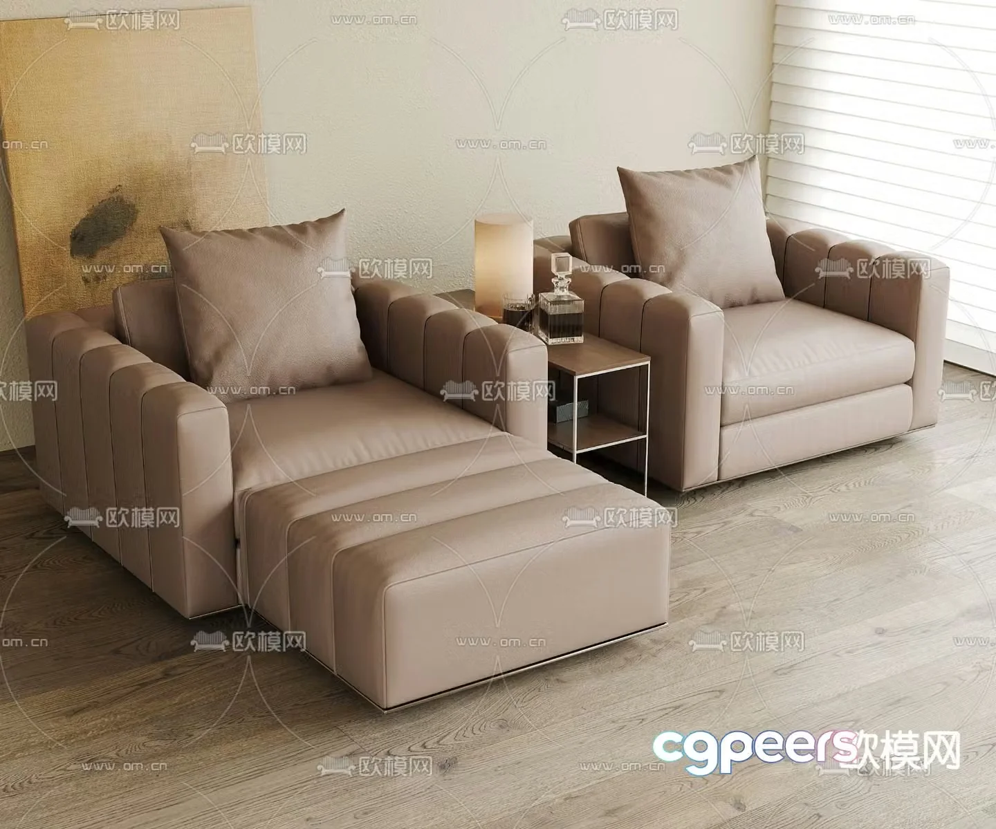 Cinema lounge chair armchair public chair 3d model