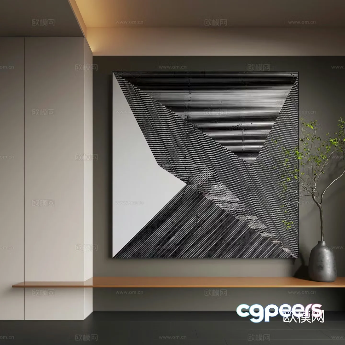 Modern hanging paintings Modern decorative paintings Abstract painting Living room hanging paintings 3d model