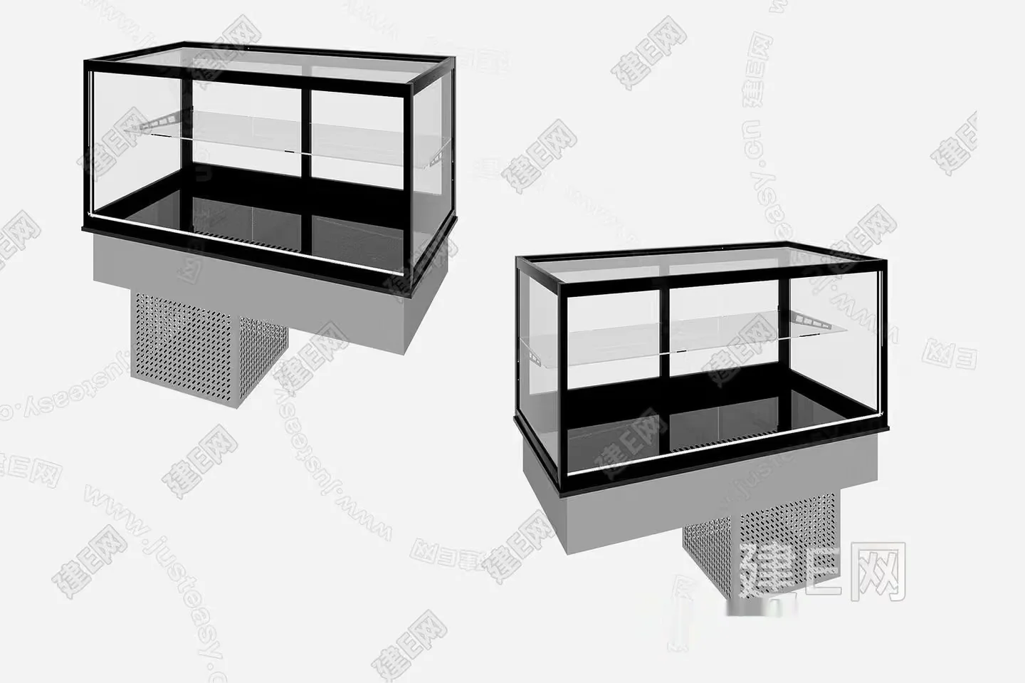 Two Glass Display Cases 3D Model – 10360 – VRAY Render
