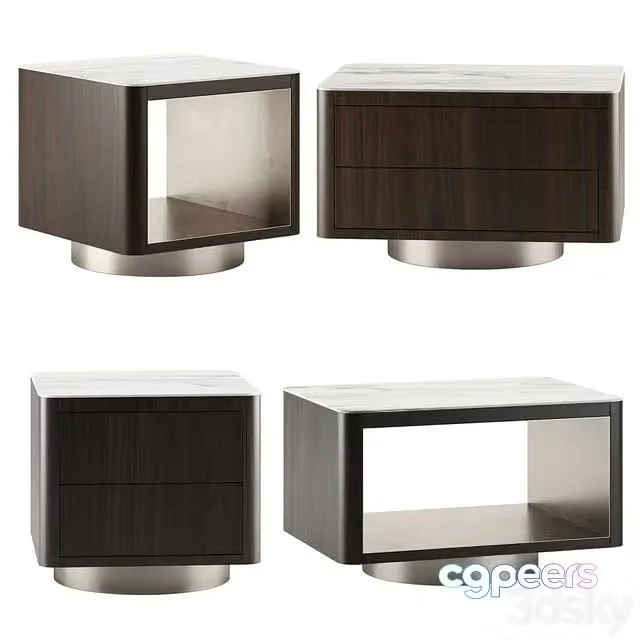 3ds Max Free – MILTON Bedside tables By Minotti