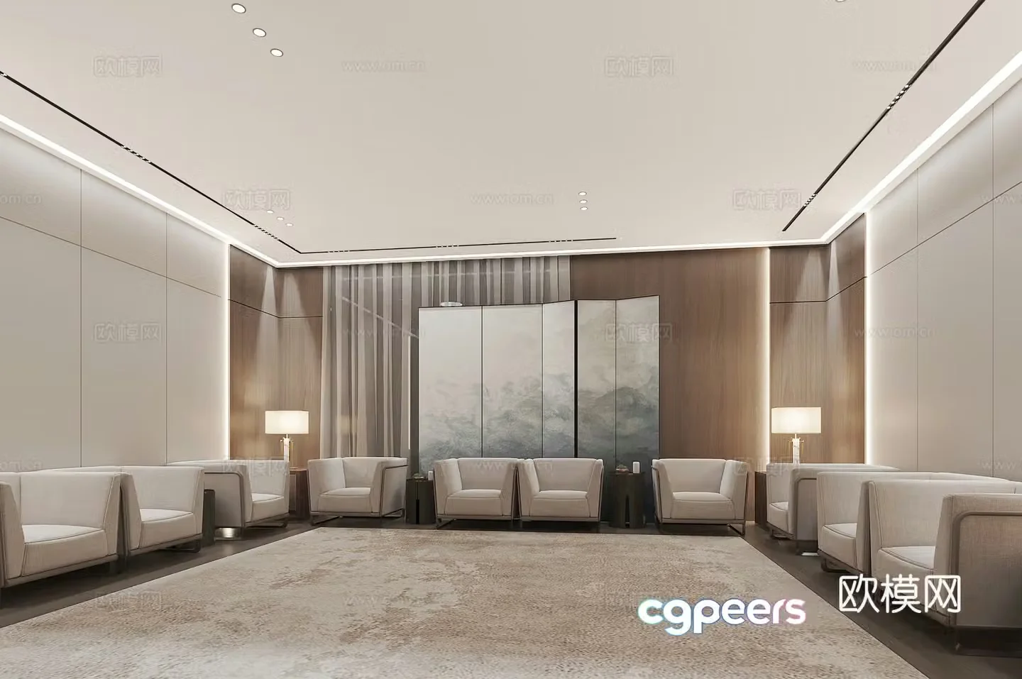 Modern VIP reception room 3D model