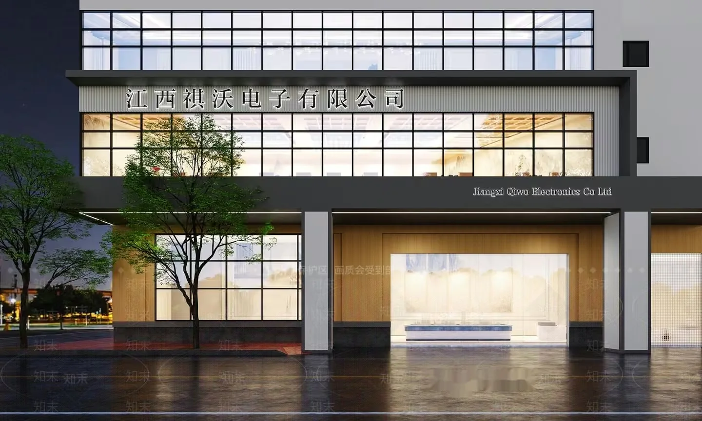 Modern Commercial Building 3D Model – 7842 – VRAY Render