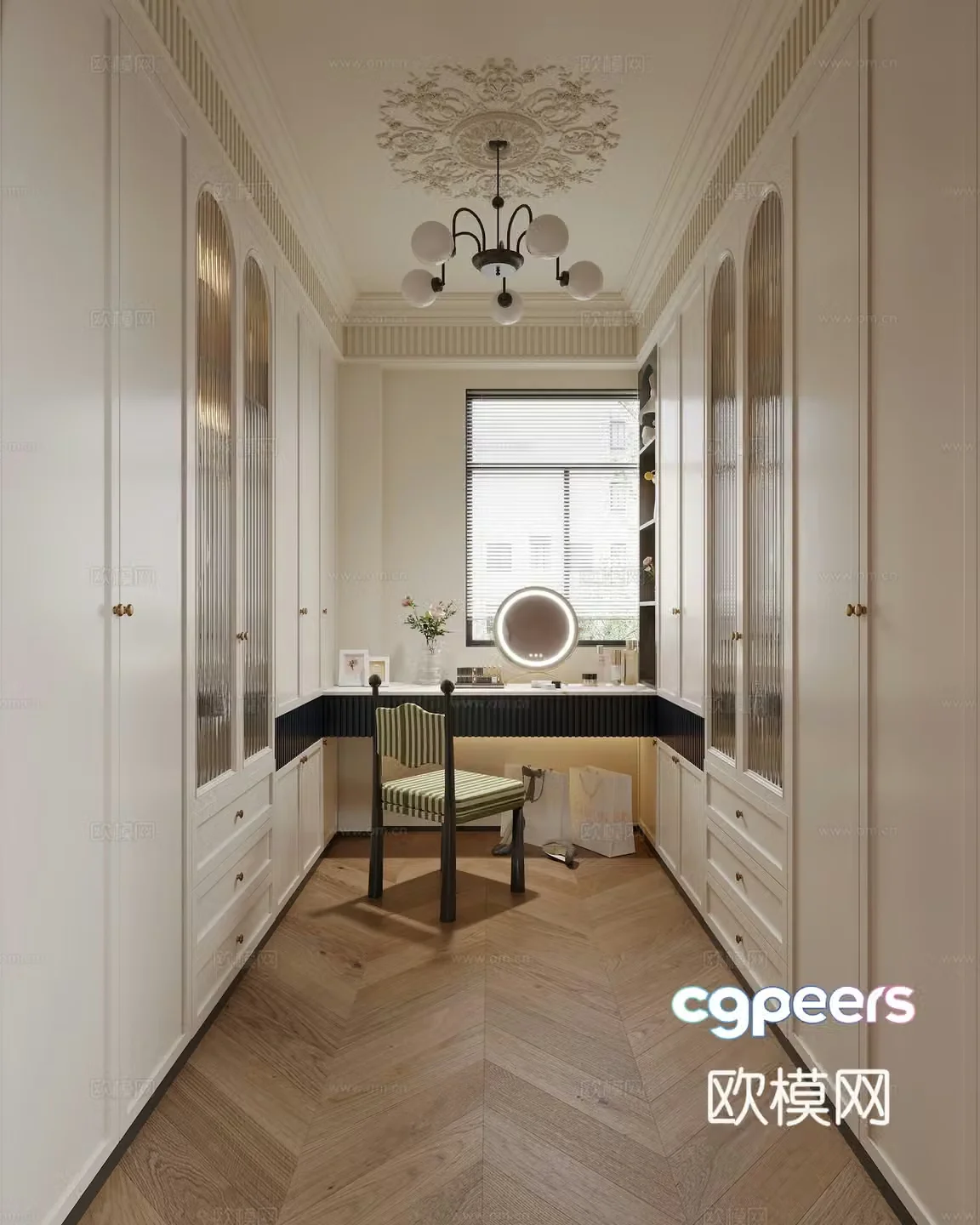 French cloakroom 3d model