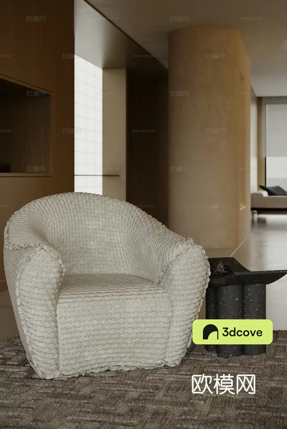 Modern single sofa fabric sofa