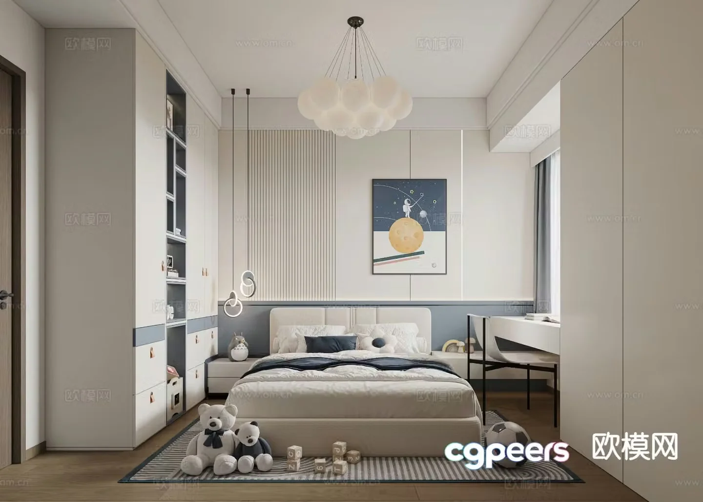 Modern children’s room boy’s room kid’s room 3d model