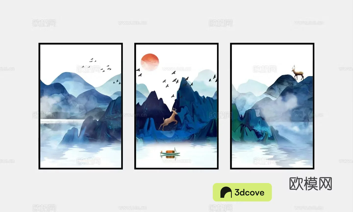 New Chinese style decorative painting landscape painting hanging painting