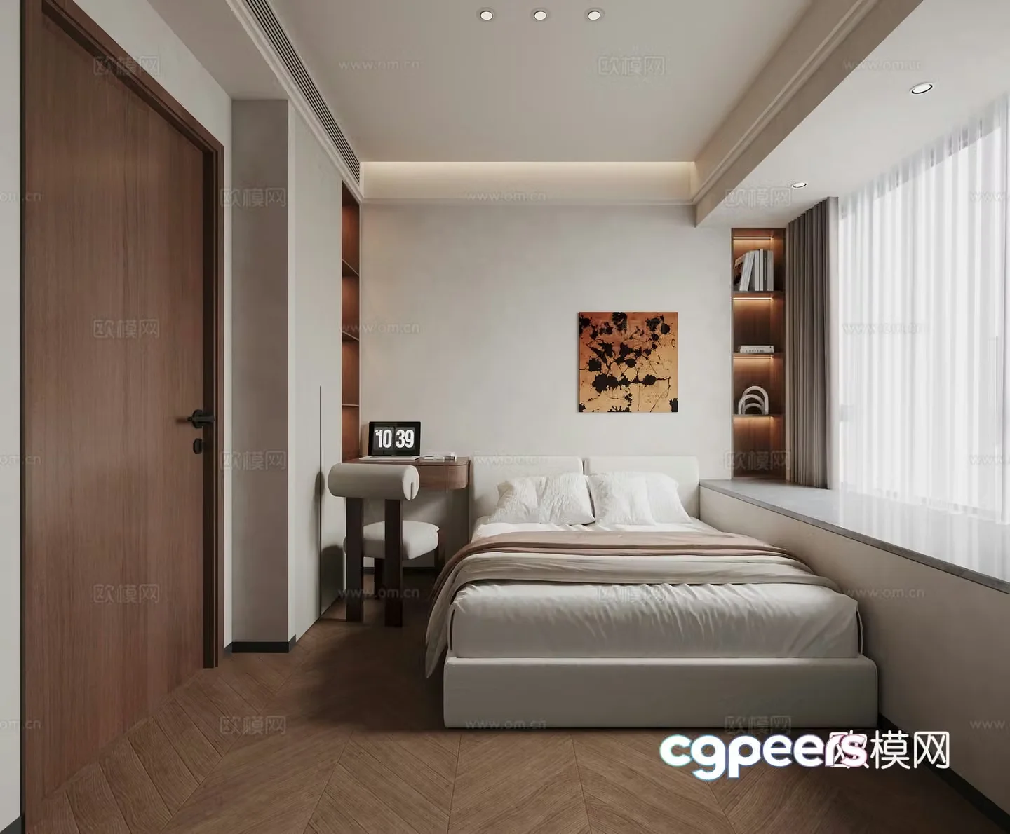 Middle-aged bedroom 3d model