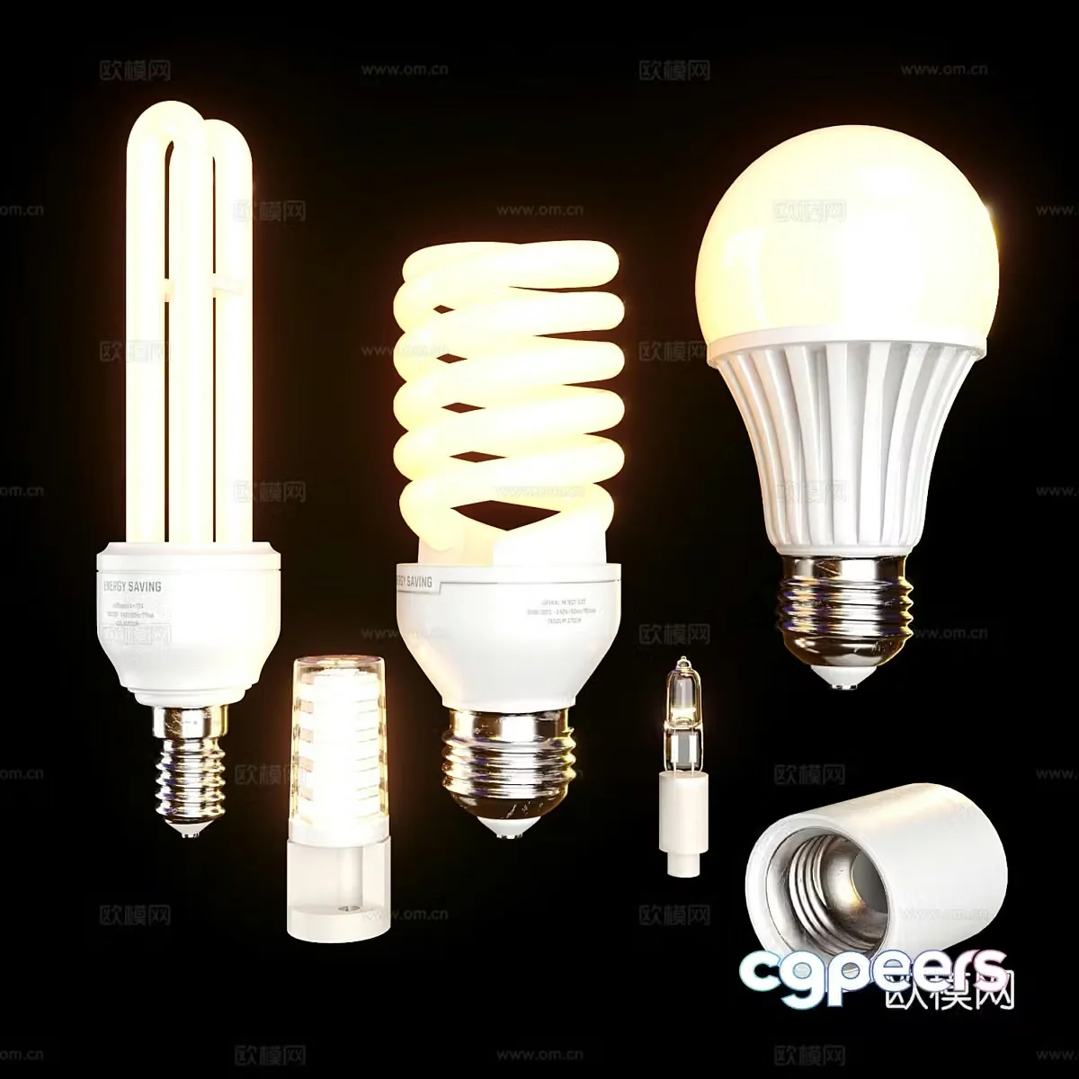 Modern light bulb Energy-saving lamp 3d model