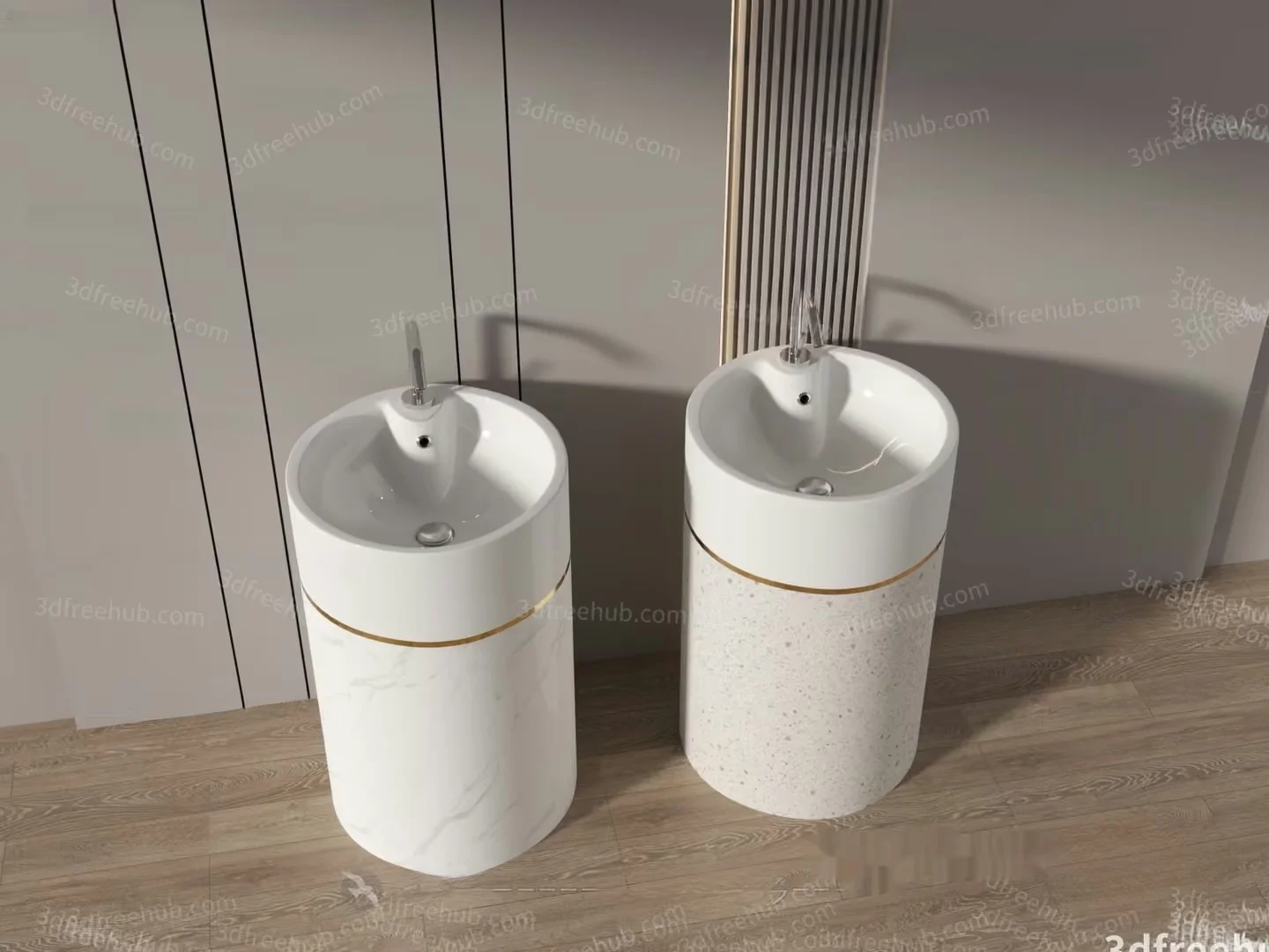 Modern Bathroom Fixtures 3D Model – 7356 – VRAY Render