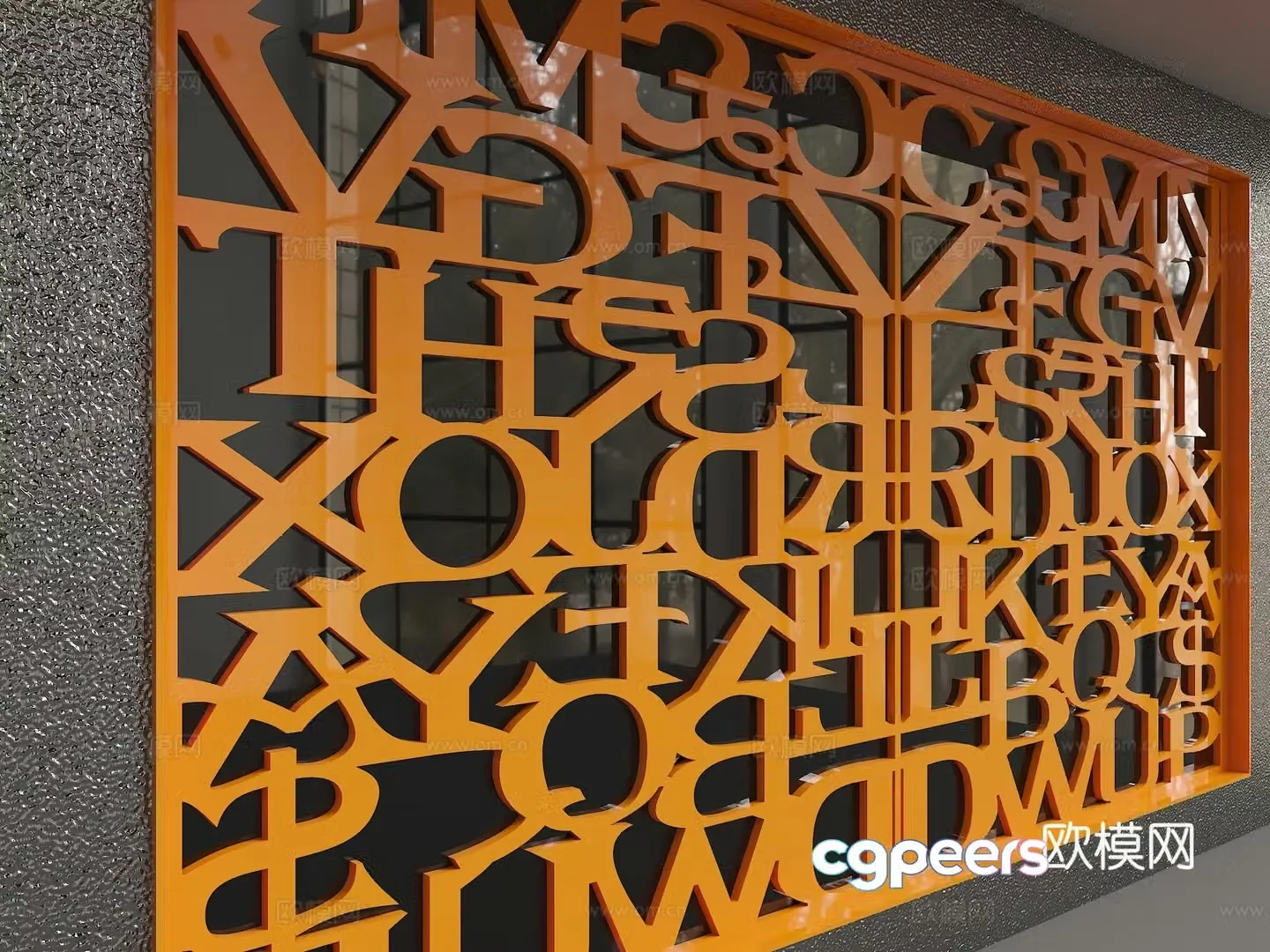 Modern background wall 3d model