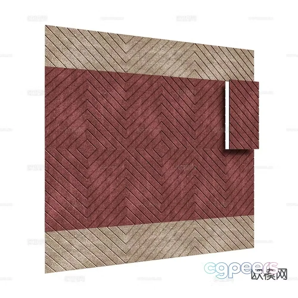 BAUX modern soft bag hard bag background 3d model