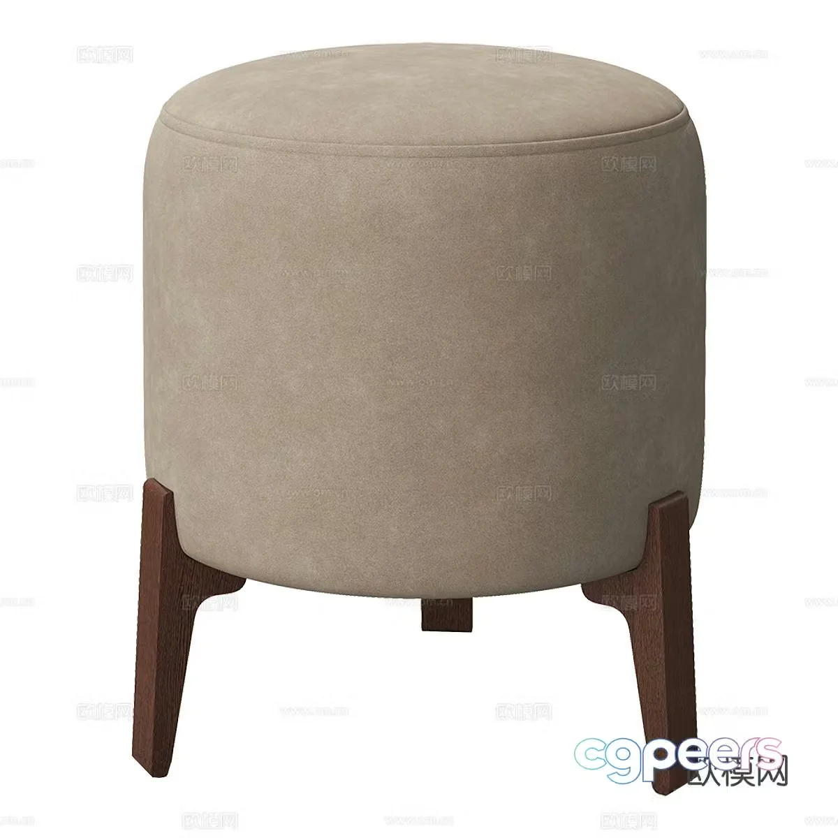 Nordic simple low stool stool round stool sofa stool 3d model