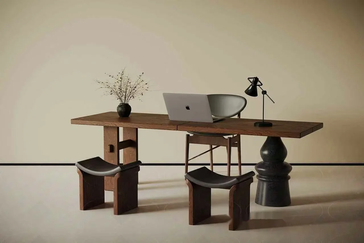 Modern Wooden Desk 3D Model – 13543 – VRAY Render
