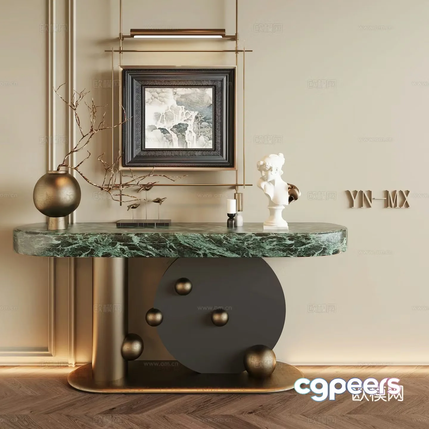French entrance hall 3D model