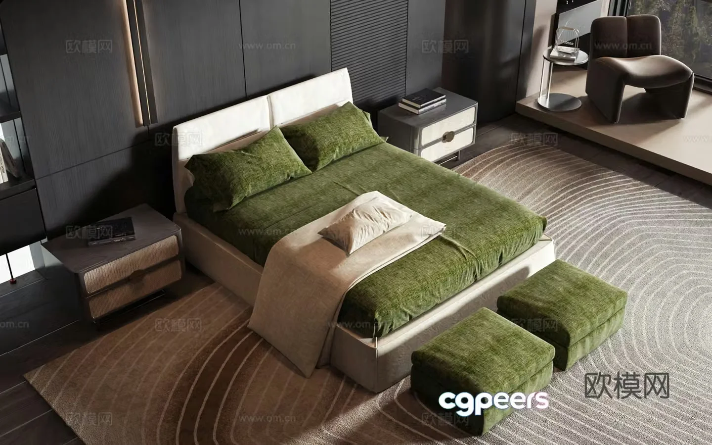 Modern style product bed 3d model