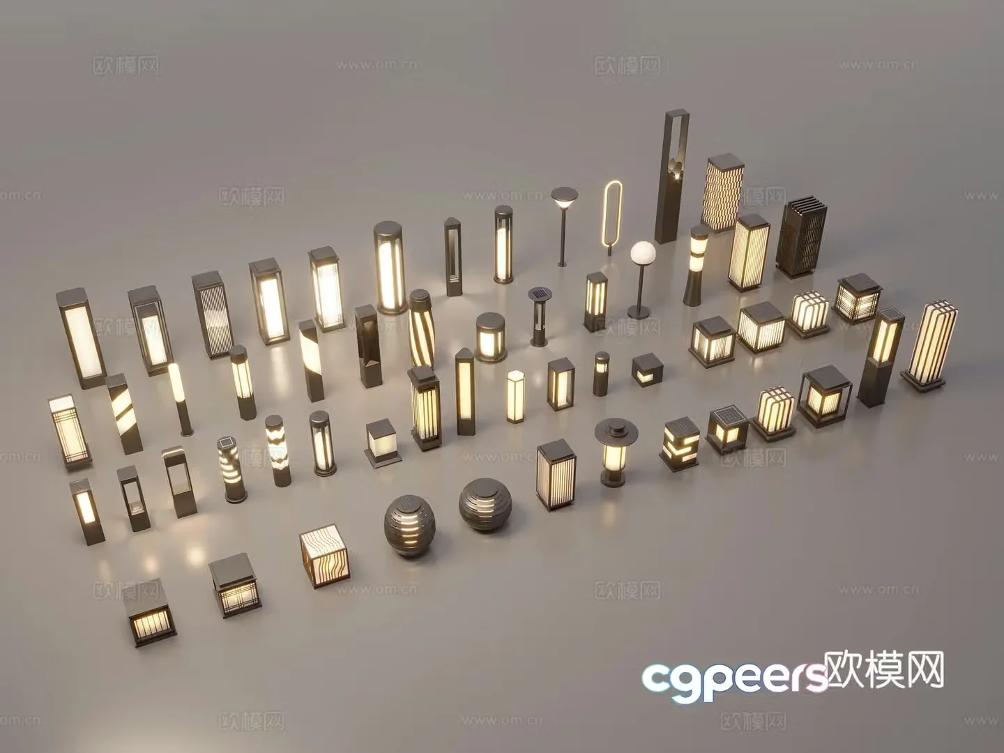 Chinese landscape lamp lawn lamp garden lamp outdoor lamp 3d model