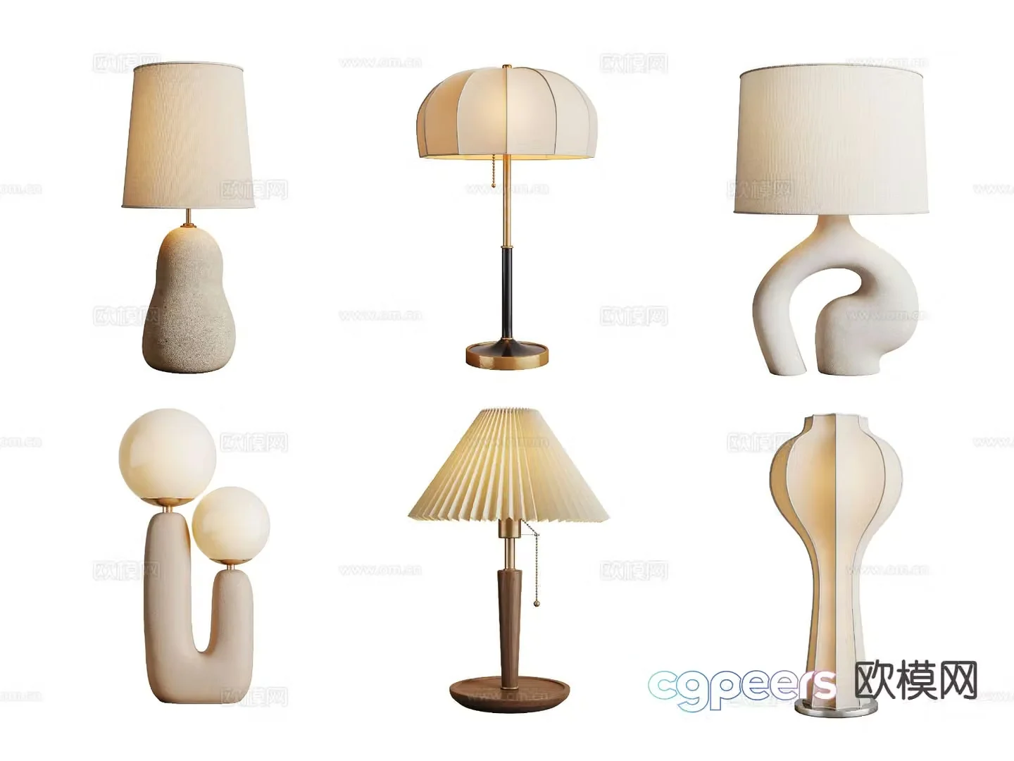 wabi-sabi table lamp 3d model