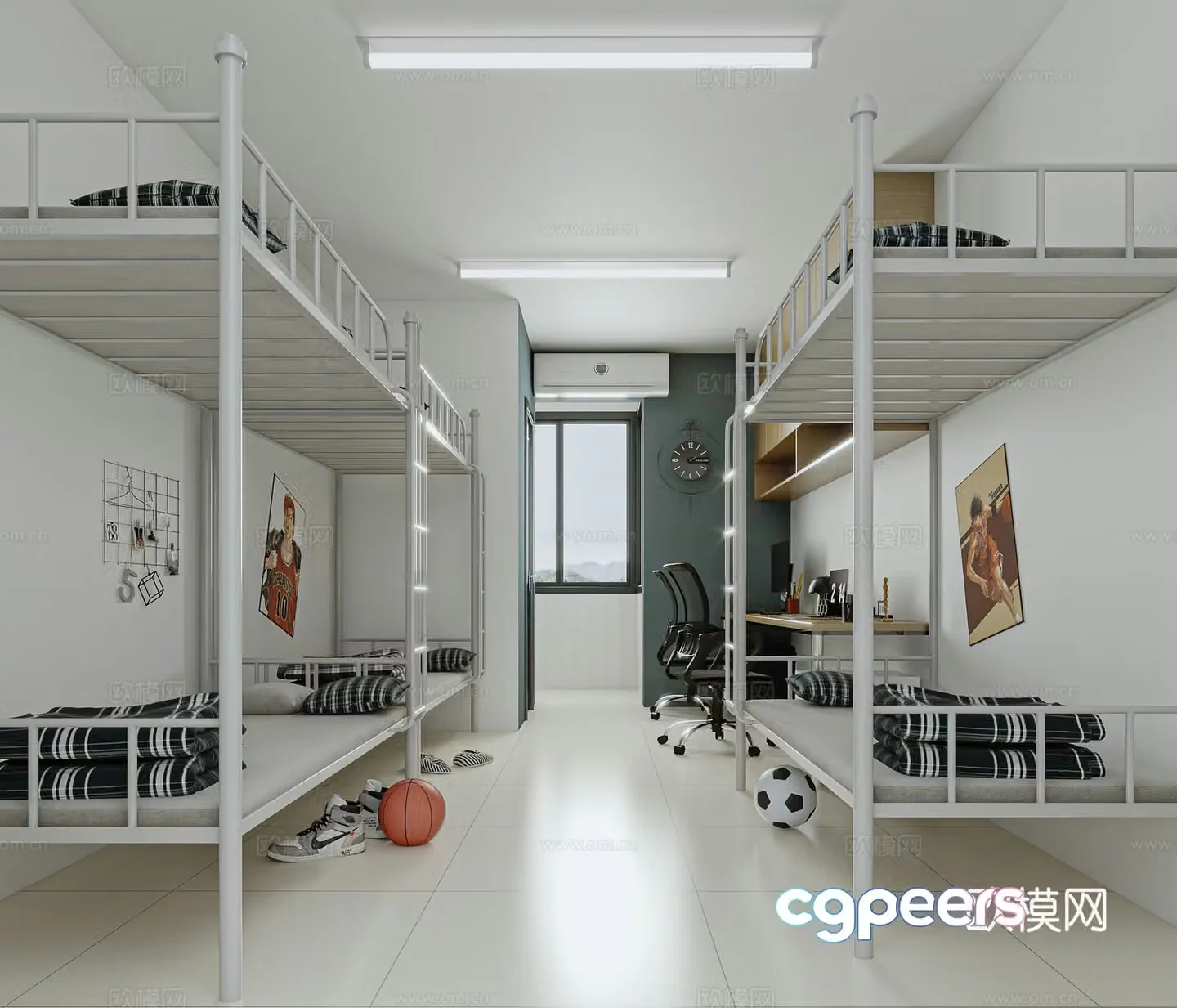 Modern school dormitory staff dormitory 3d model