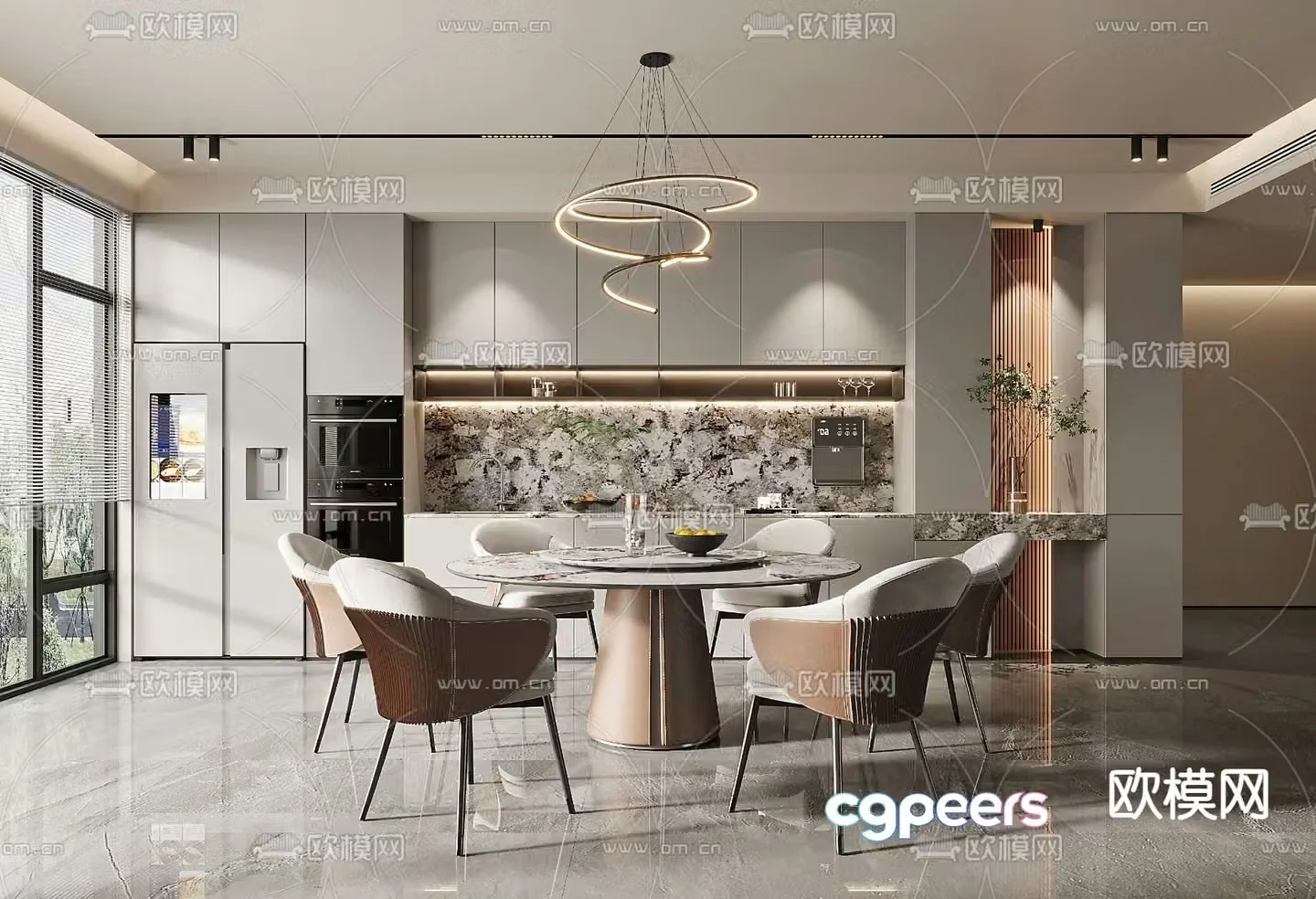 Modern restaurant 3d model