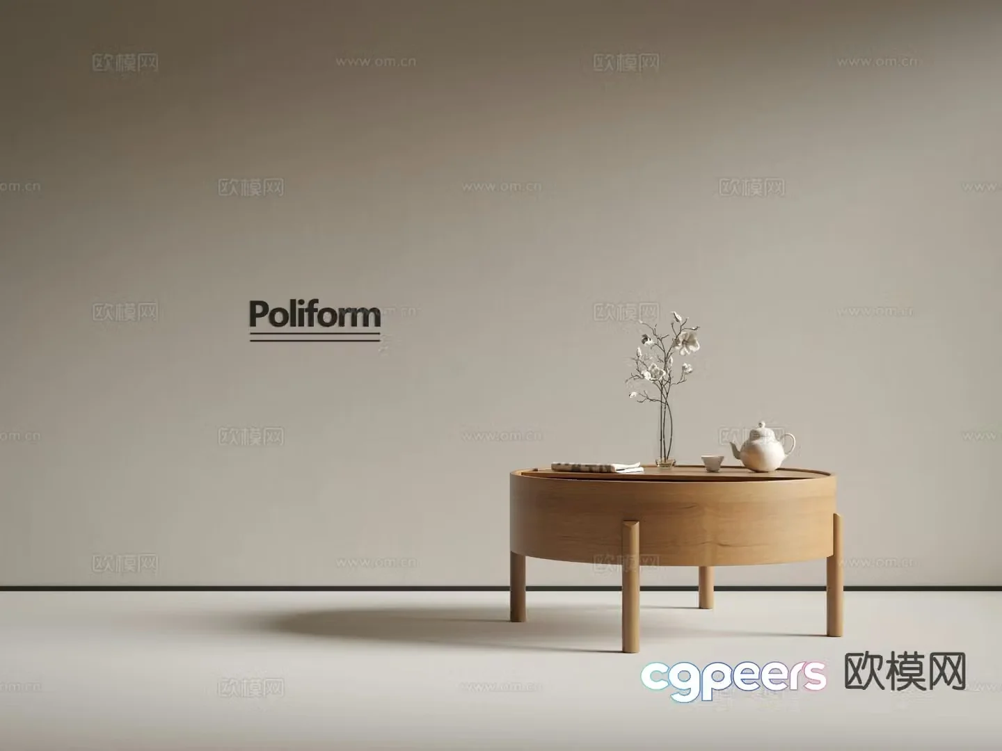 Wabi-sabi coffee table 3d model