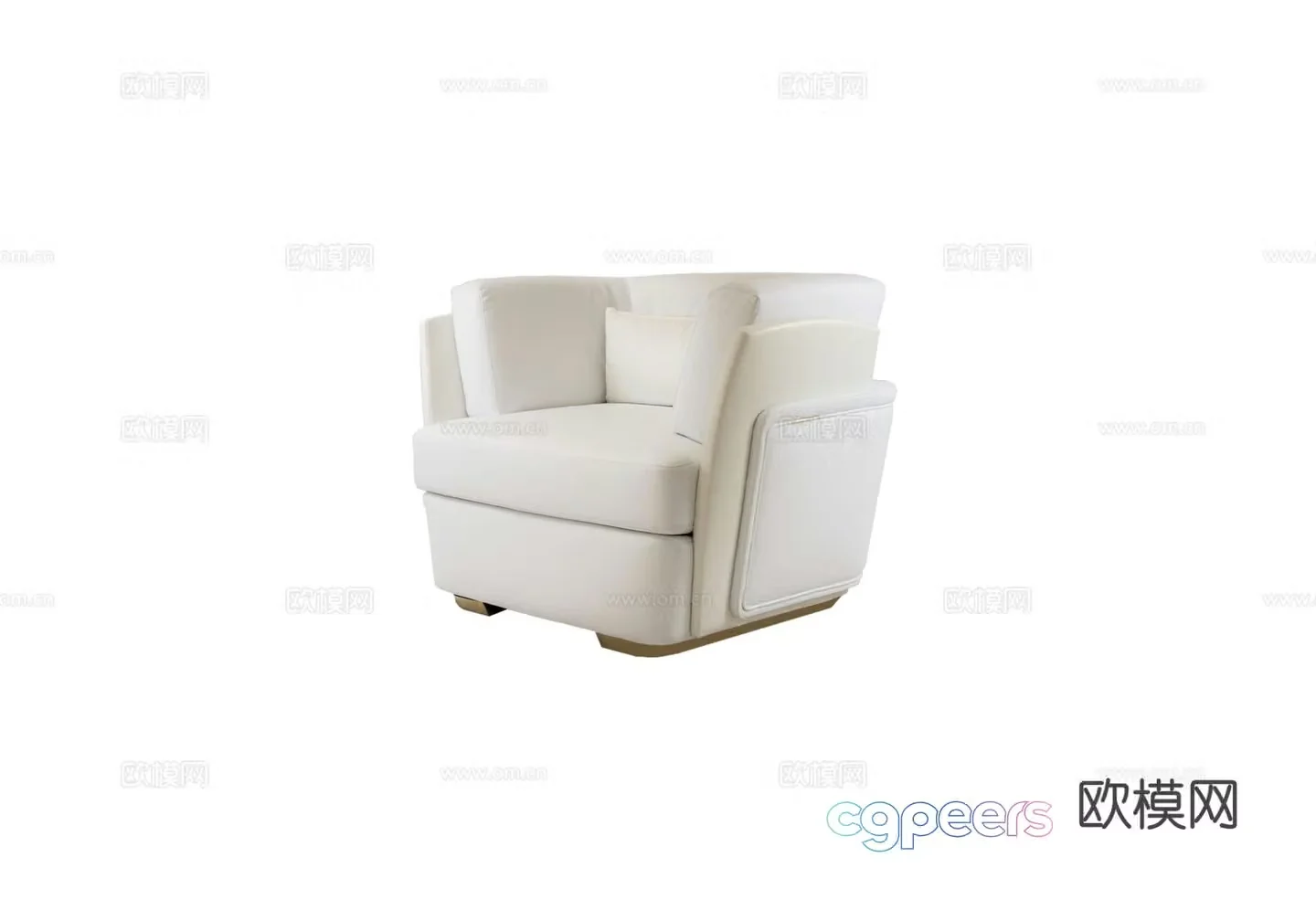 TURRI BLANCHE Single Sofa 3D Model