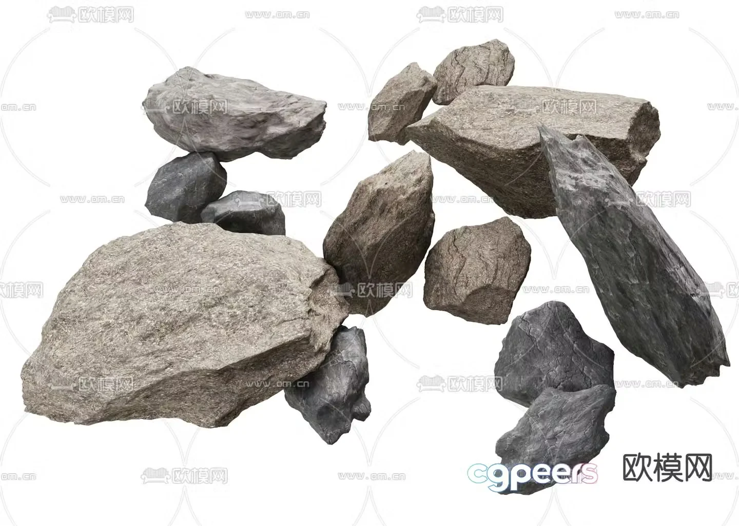 stone landscape stone 3d model
