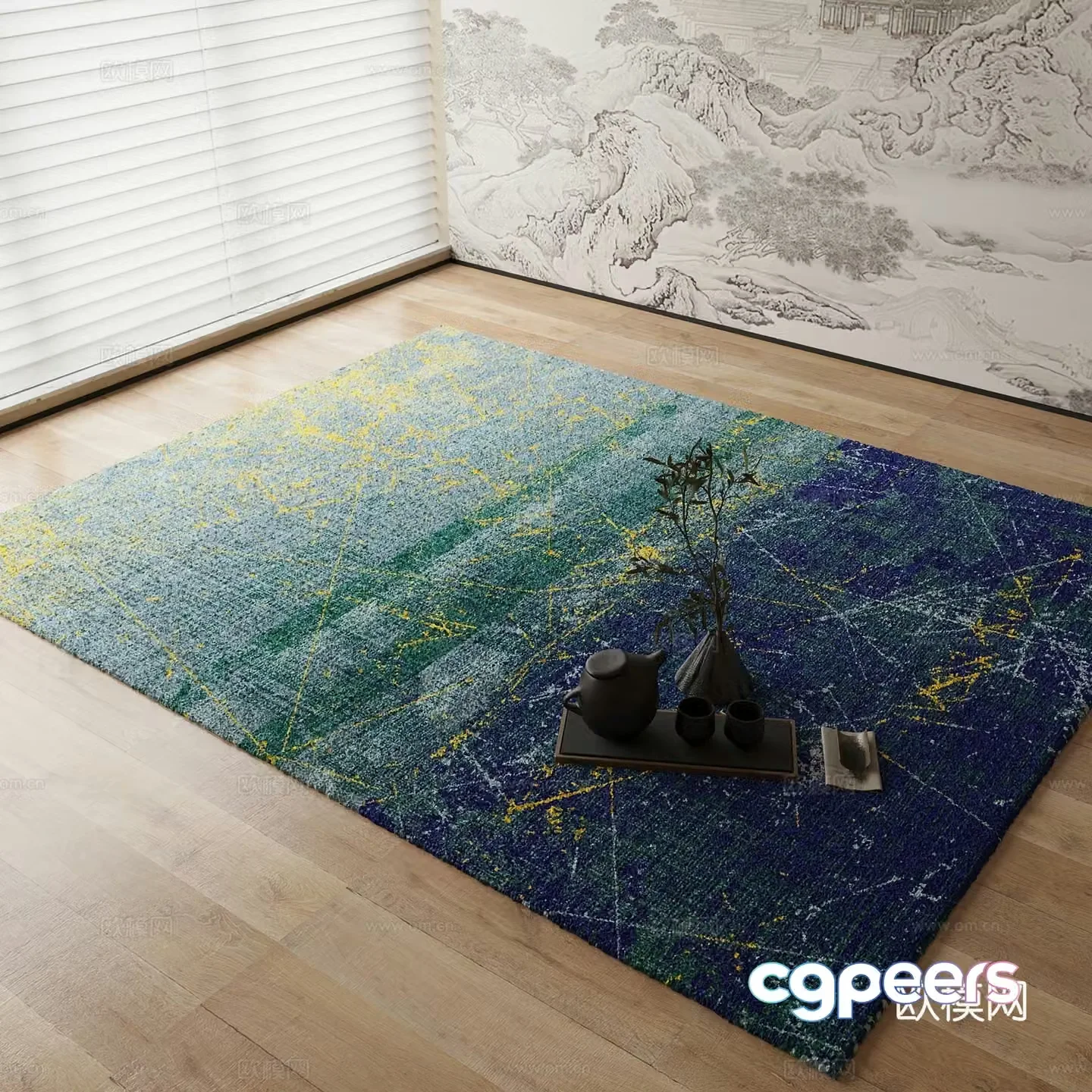 New Chinese carpet 3D model