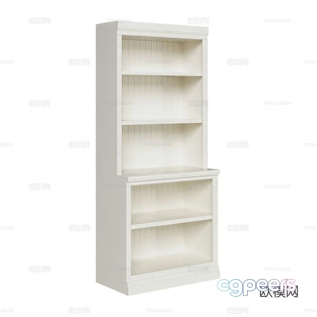 Nordic low cabinet bookcase 3d model