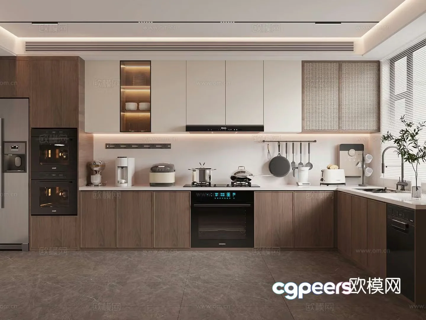 Wasabi Middle Style Kitchen 3D Model