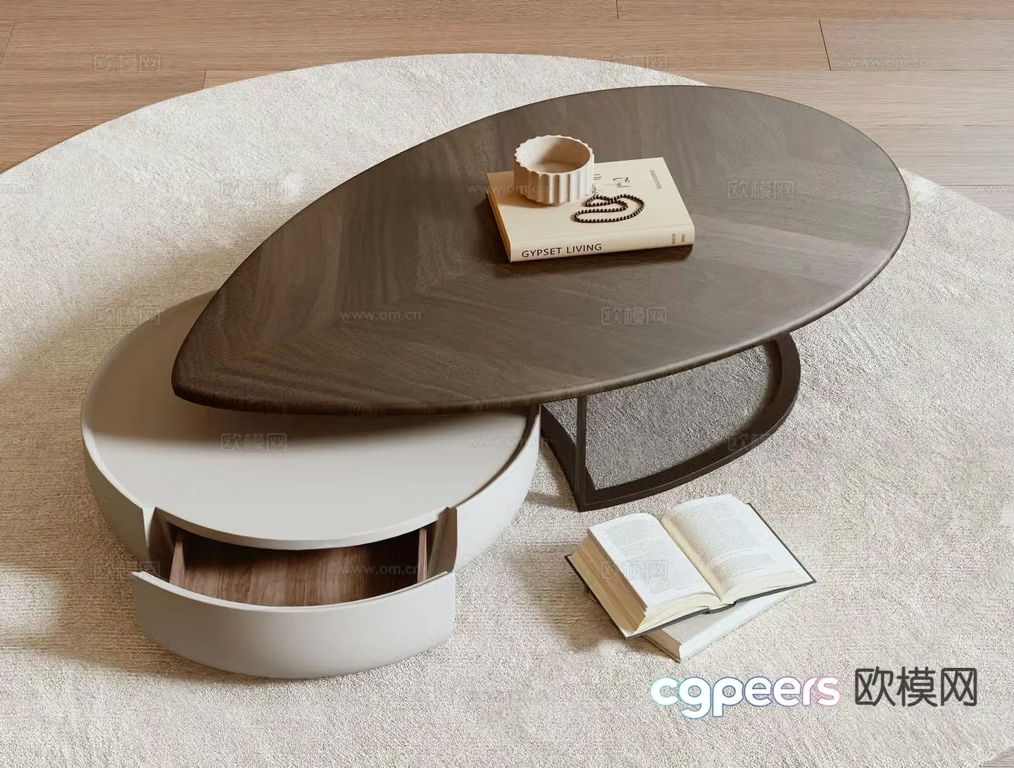 baxter mother-in-law coffee table 3d model