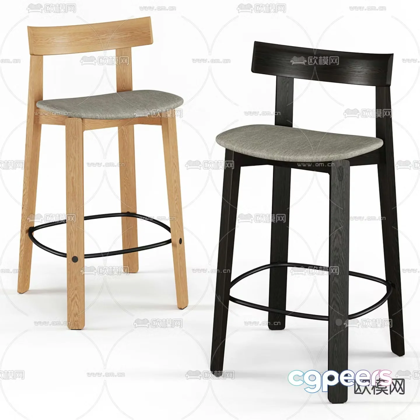 Wabi Sabi bar stool bar stool high stool 3d model